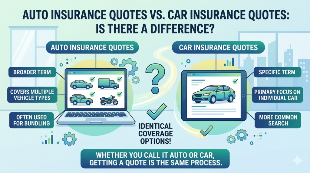 Auto insurance quotes vs car insurance quotes
