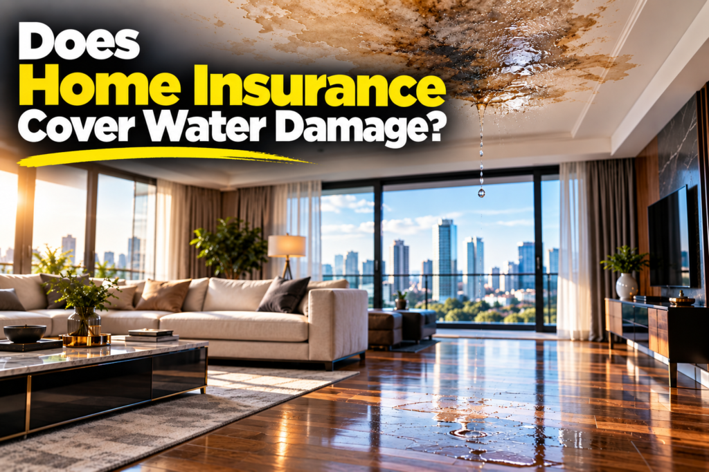 does renters insurance cover water damage to apartment below